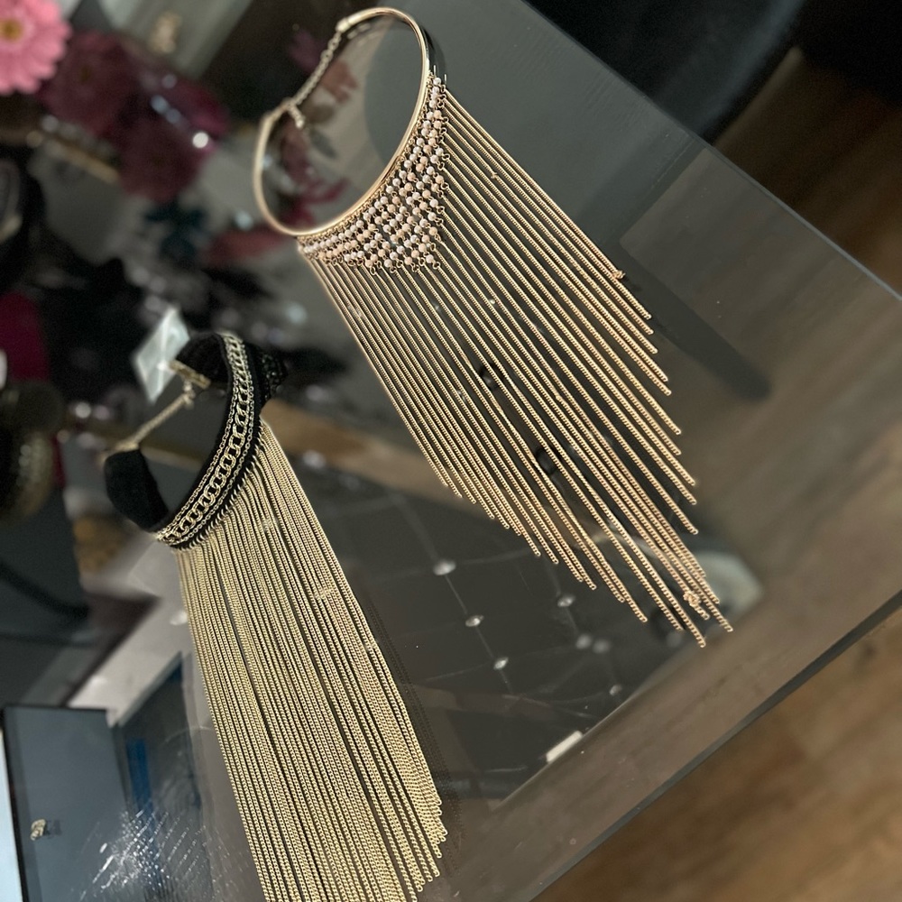 2 Cleopatra gold choker necklaces